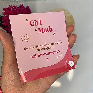 25un Postal "Girl Math" para mimos
