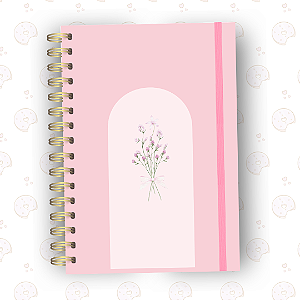 Caderno Laço Luvie Pink | A5 ou Colegial | Fixo ou Reposicionável