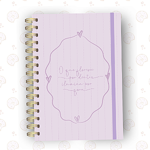 Caderno Lilás Bloom | A5 ou Colegial | Fixo ou Reposicionável