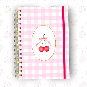 Caderno Cereja | A5 ou Colegial | Fixo ou Reposicionável