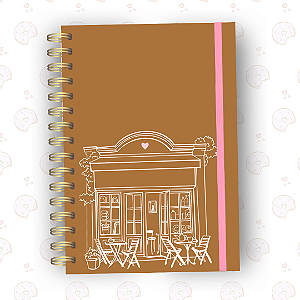 Caderno Amélie Marrom | A5 ou Colegial | Fixo ou Reposicionável