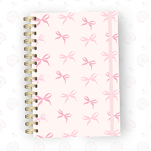 Caderno Laços Chérie | A5 ou Colegial | Fixo ou Reposicionável