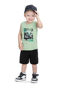 Conjunto Infantil Masculino 100% Algodão - Estampa Skatista