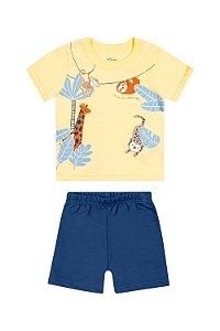 Conjunto infantil masculino bichos da floresta Elian