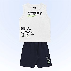 Conjunto Infantil menino 100% Algodão Estampa Gamer - Conforto e Estilo