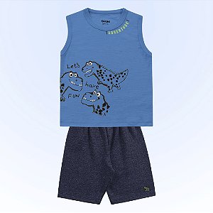 Conjunto Infantil Masculino Regata 100% algodão - FAKINI