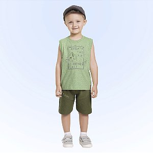 Conjunto Infantil Masculino Regata 100% algodão FAKINI