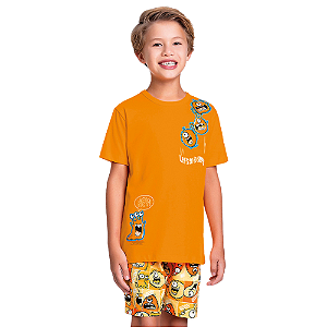 Pijama Infantil Masculino em Malha 100% algodão FAKINI