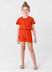 Conjunto Infantil Coral 100% Algodão - BRANDILI