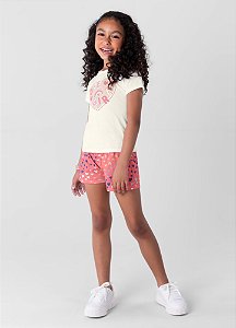 Conjunto Blusa e Shorts Meia Malha Brandili