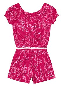 Conjunto Blusa Cropped e Shorts Meia Malha Brandili
