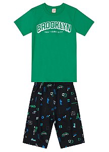 Conjunto Infantil Masculino Estampado - 100% Algodão