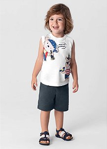 Conjunto Infantil Masculino Pirata - 100% Algodão