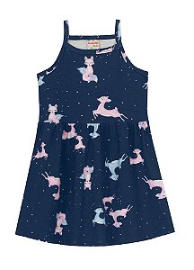 Vestido Infantil feminino Cotton Raposinha