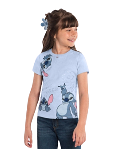 Camiseta Infantil feminina Stitch Brandili