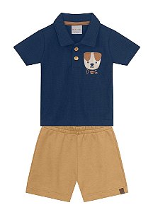 Conjunto Infantil Masculino Polo Brandili Mundi
