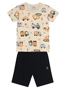 Conjunto Infantil Masculino Brandili 100% algodão