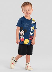 Camiseta infantil menino do Mickey Mouse Brandili