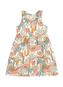 Vestido infantil menina de gatinho Brandili