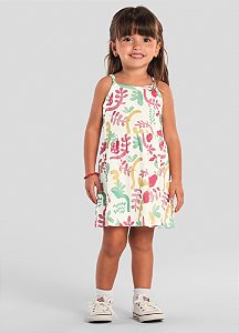 Vestido infantil menina floral Brandili