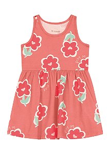 Vestido infantil menina de flores Brandili