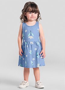 Vestido infantil menina de flores Brandili