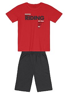 Conjunto infantil menino skate em puff Brandili