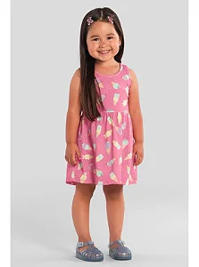 Vestido infantil menina de sorvete Brandili