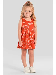 Vestido infantil menina de frutas Brandili