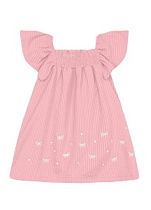 Vestido infantil menina em fio tinto Mundi