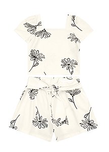 Conjunto infantil menina florido Mundi