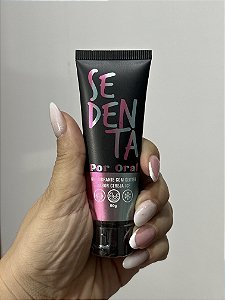Sedenta por oral Cereja Uce (gela) - Gel com glitter e leve vibração para oral e penetração