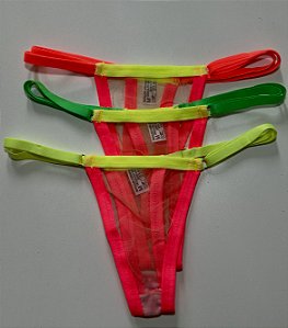 Kit 3 Calcinha Glow Neon
