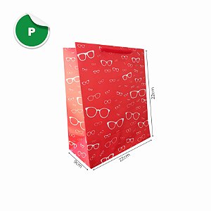 25 Sacolas De Papel Para Óticas 18x22x9cm Cores Diversas