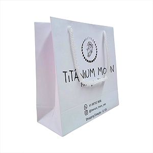 Sacolas Personalizadas de Papel  15x15x6cm - Linha 1 Cor