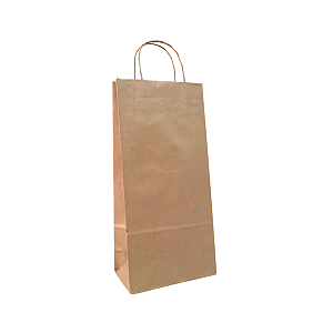 500 Sacolas de Papel Kraft Lisa - Média Reforçada 18x40x10cm