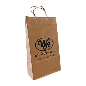Sacolas de Papel Kraft Personalizadas - Médias 24x41x11cm