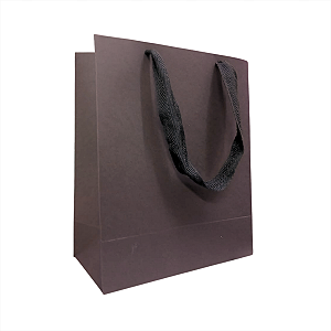 10 Sacolas de Papel Lisas Marrom P - 18,5LX22AX9Fcm