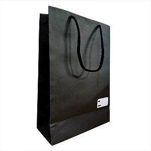 Sacolas De Papel Estampada Para Presente - Preta 18x26x8cm C/25und