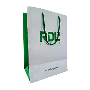 Sacolas Personalizadas de Papel 20X28X12cm - 2 cores