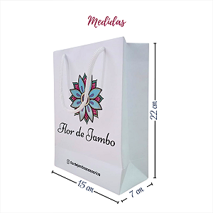100 Sacolas Personalizadas 15x22x7cm