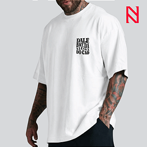 Camiseta Oversized Masculina Branca Irmã Marluce Dale Bicuda