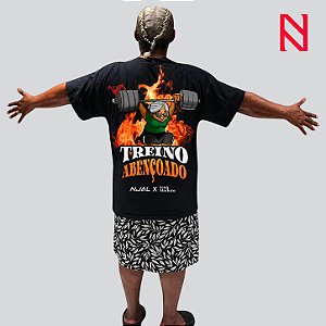 Camiseta Oversized Feminina Treino Abençoado