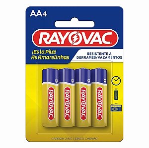 Pilha Rayovac Amarelinha - AA - c/ 4un