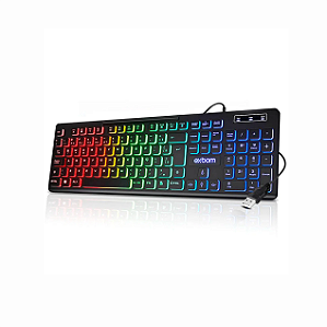Teclado Gamer Slim Exbom LED RGB - BK155C