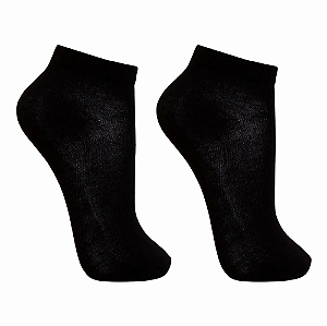 Par de Meias Soquete Cano Curto (Unissex) - Preto