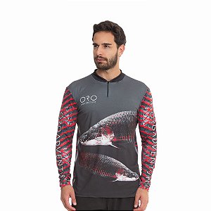 Camiseta Zíper Pirarucu UV50+