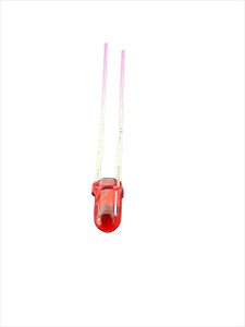 LED VERMELHO 3 M/M DIFUSO- 10 PEÇAS