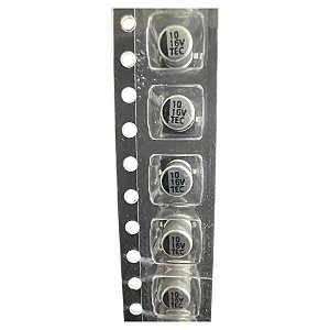 ELETROLÍTICO 10UF/16V  ( SMD 4 X 5,4 M/M )