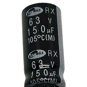 ELETROLÍTICO 150UF/63V 105GRAUS ( 21/10 MM )
